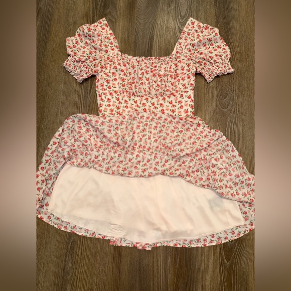 Pink Floral Ruffle Dress - Picture 5 of 7